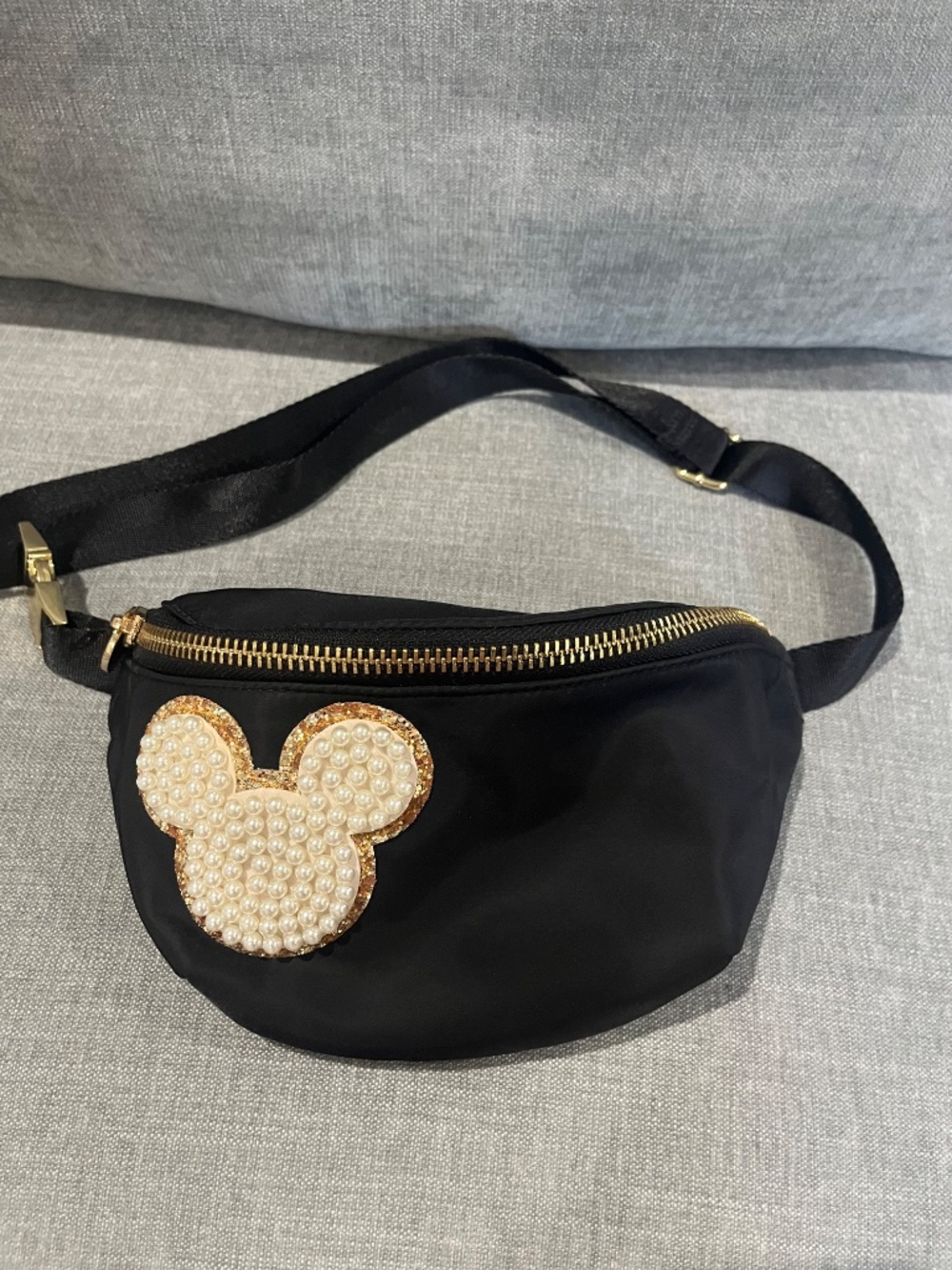 Stoney Clover Lane Black with Pearl Mickey Fanny Pack/Crossbody - Picture 8 of 8